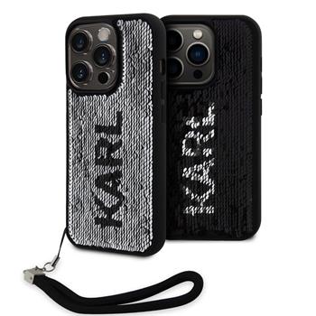 Husa Karl Lagerfeld Sequins Reversible pentru iPhone 15 Pro Max Black/Silver thumb