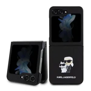 Karl Lagerfeld PU Saffiano Karl and Choupette NFT Zadni Kryt pro Samsung Galaxy Z Flip 5 Black