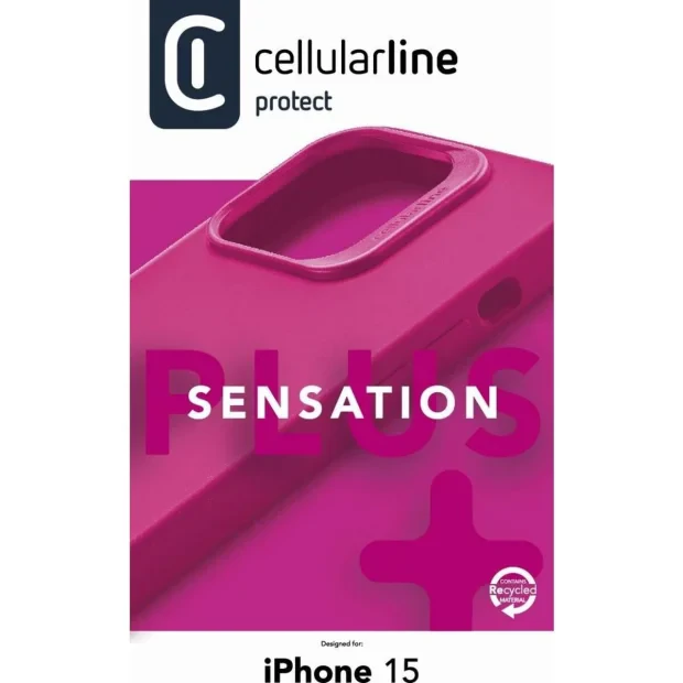 Husa cover Cellularlie Sensation Plus pentru iPhone 15, Roz