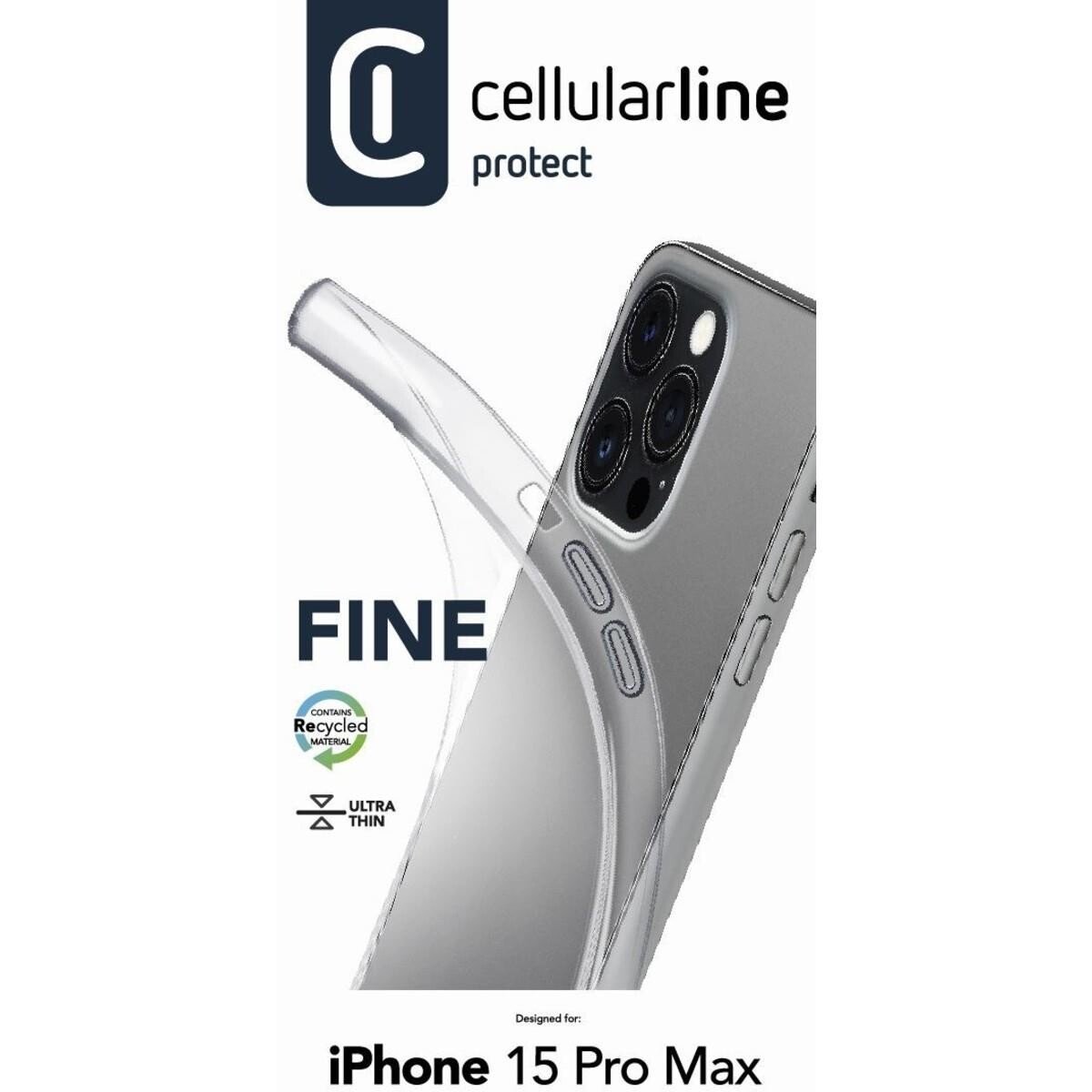 Husa cover Cellularline Silicone Fine pentru iPhone 15 Pro Max Transparent thumb