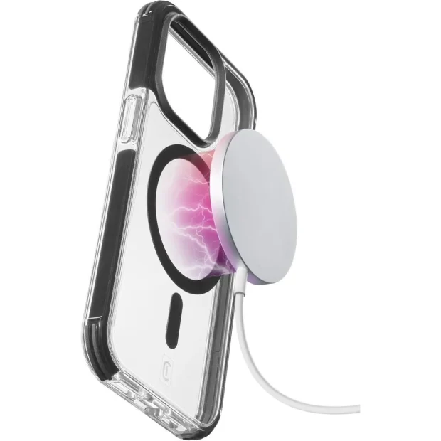 Husa cover Cellularline Strong Guard MagSafe pentru iPhone 15 Pro Max Transparent