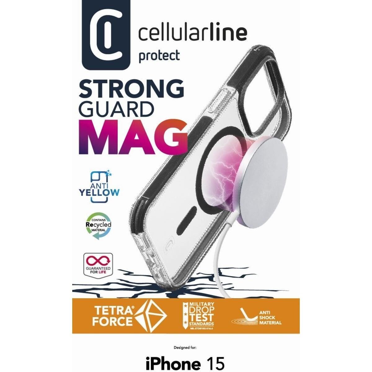Husa cover Cellularline Strong Guard MagSafe pentru iPhone 15 Pro Max Transparent thumb