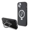 Husa Karl Lagerfeld Ringstand Karl and Choupette MagSafe pentru iPhone 15 Plus Black