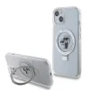 Husa Karl Lagerfeld Ringstand Karl and Choupette MagSafe pentru iPhone 15 White