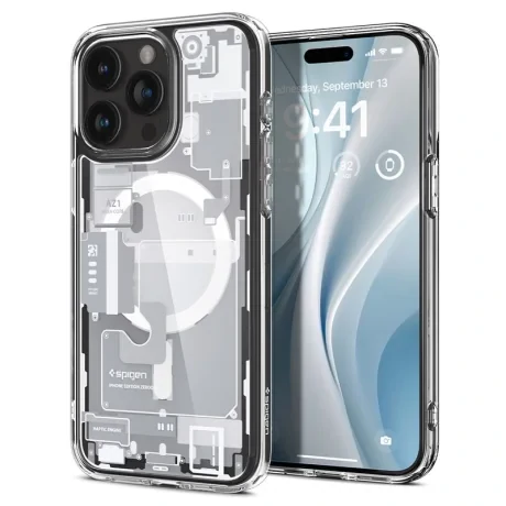 Husa Spigen Ultra Hybrid MagSafe, pentru  iPhone 15 Pro - Zero On White