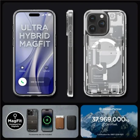 Husa Spigen Ultra Hybrid MagSafe, pentru  iPhone 15 Pro - Zero On White