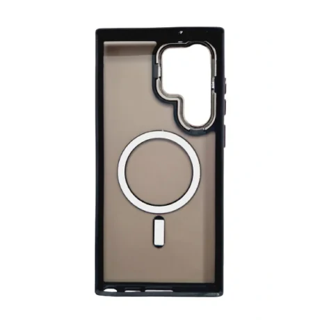Husa spate hard MagSafe cu rama camera metalica pentru Samsung Galaxy S23 Ultra Negru