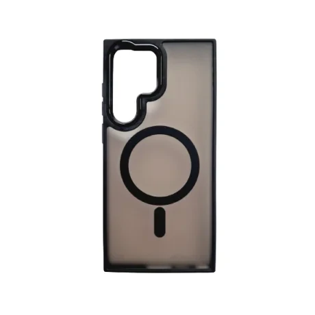 Husa spate hard MagSafe cu rama camera metalica pentru Samsung Galaxy S23 Ultra Negru