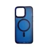 Husa spate hard MagSafe cu rama camera metalica pentru iPhone 15 Pro Max Albastru