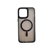 Husa spate hard MagSafe cu rama camera metalica pentru iPhone 15 Pro Max Negru