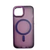 Husa spate hard MagSafe cu rama camera metalica pentru iPhone 15 Violet