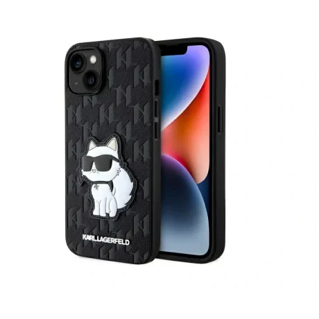 Husa Karl Lagerfeld PU Saffiano Choupette NFT pentru iPhone 14 Negru
