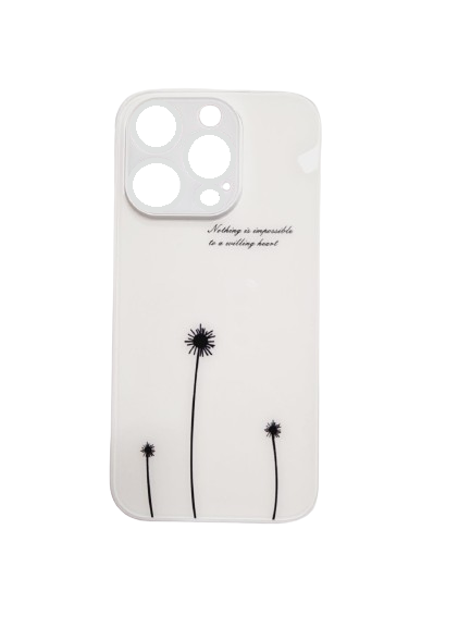 Husa spate UV Dandelion pentru iPhone 15 Pro Alb thumb