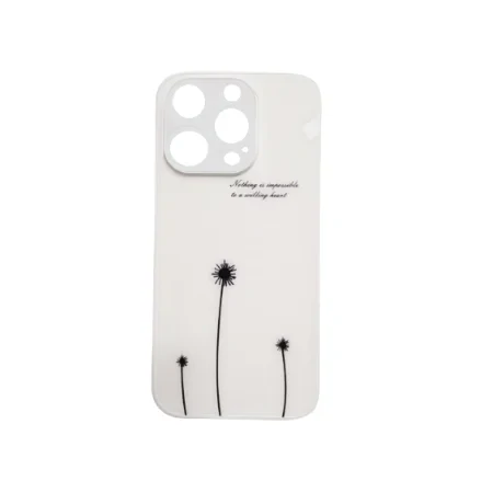 Husa spate UV Dandelion pentru iPhone 15 Pro Max Alb