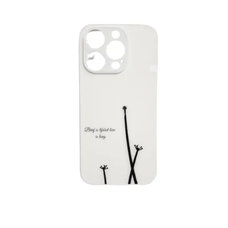 Husa spate UV Equinox Flower pentru iPhone 15 Alb