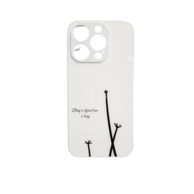 Husa spate UV Equinox Flower pentru iPhone 15 Alb