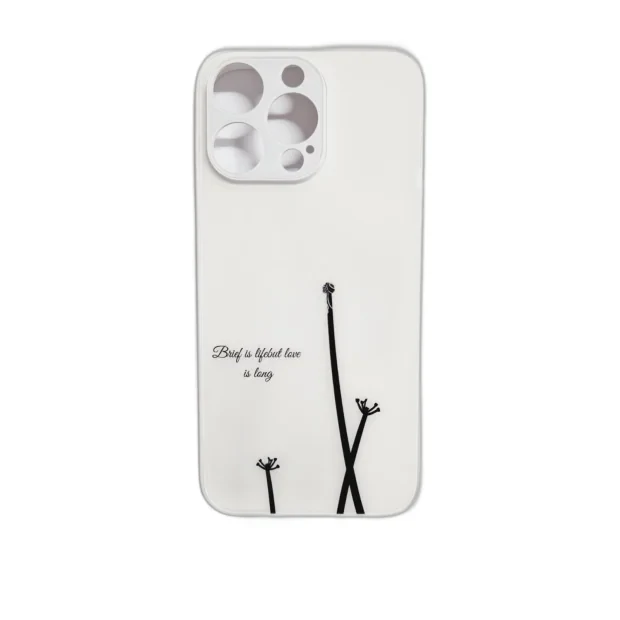 Husa spate UV Equinox Flower pentru iPhone 15 Pro Max Alb