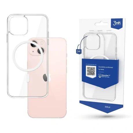 Husa Spate 3MK MagCase pentru iPhone 14 Plus/15 Plus Transparent