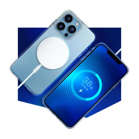 Husa Spate 3MK MagCase pentru iPhone 14 Plus/15 Plus Transparent