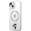 Husa Karl Lagerfeld IML Karl and Choupette NFT MagSafe pentru iPhone 15 Transparent