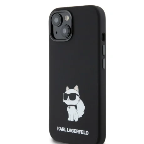 Husa Karl Lagerfeld Liquid Silicone Choupette NFT pentru iPhone 15 Black