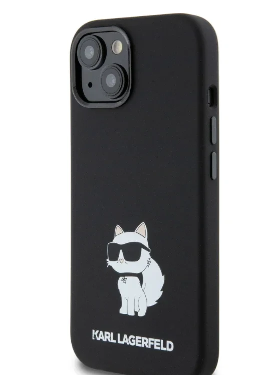 Husa Karl Lagerfeld Liquid Silicone Choupette NFT pentru iPhone 15 Black