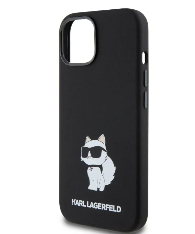 Husa Karl Lagerfeld Liquid Silicone Choupette NFT pentru iPhone 15 Black