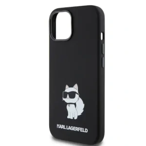 Husa Karl Lagerfeld Liquid Silicone Choupette NFT pentru iPhone 15 Black