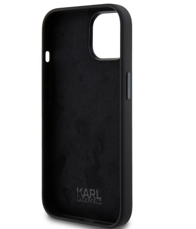 Husa Karl Lagerfeld Liquid Silicone Choupette NFT pentru iPhone 15 Black thumb