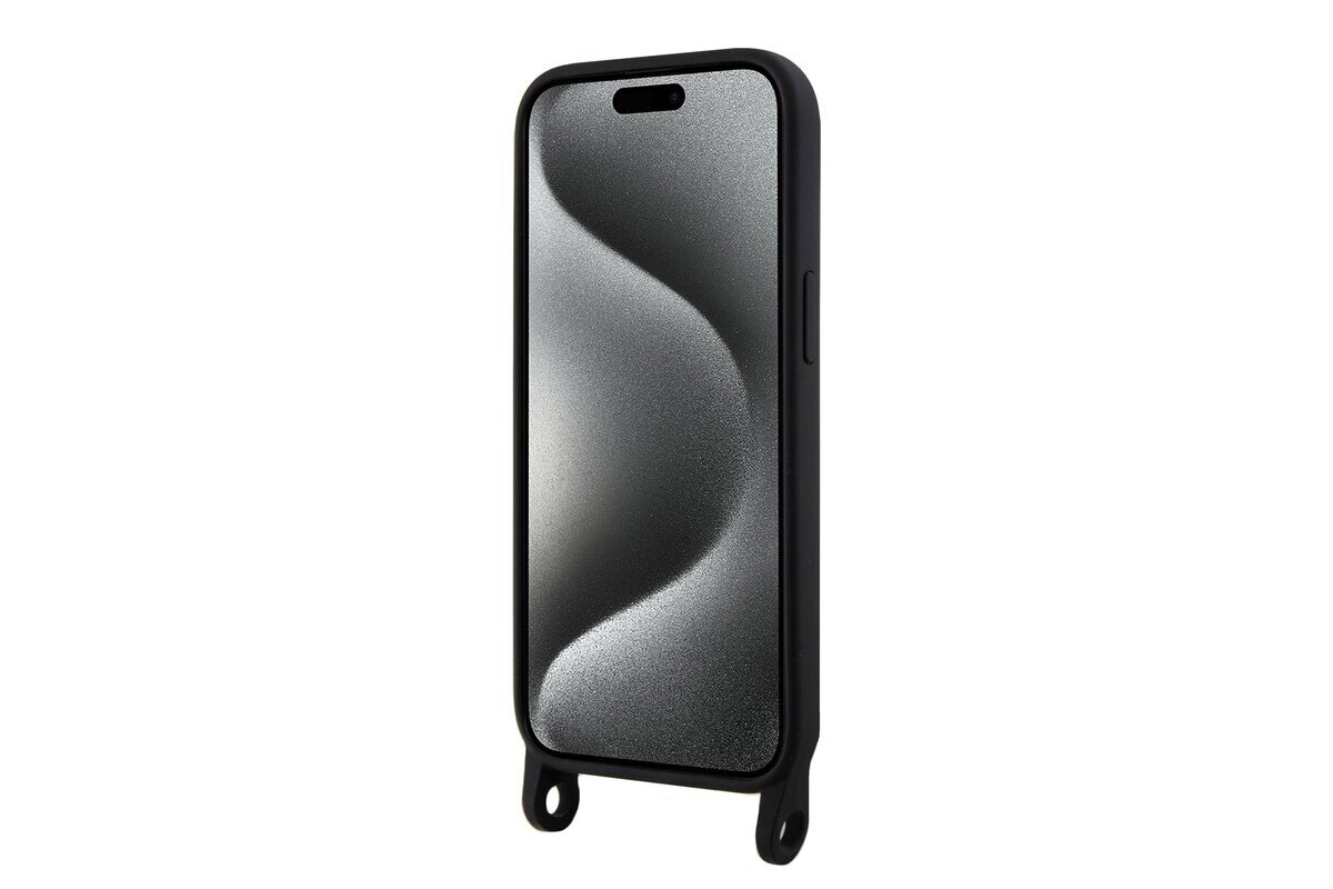 Husa Karl Lagerfeld Liquid Silicone Crossbody Ikonik pentru iPhone 15 Pro Max Black thumb