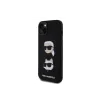 Husa Karl Lagerfeld Liquid Silicone Karl and Choupette Heads pentru Phone 15 Negru