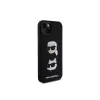 Husa Karl Lagerfeld Liquid Silicone Karl and Choupette Heads pentru Phone 15 Negru