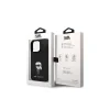Husa Karl Lagerfeld Liquid Silicone Metal Ikonik pentru iPhone 15 Black