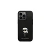 Husa Karl Lagerfeld Liquid Silicone Metal Ikonik pentru iPhone 15 Pro Max Black