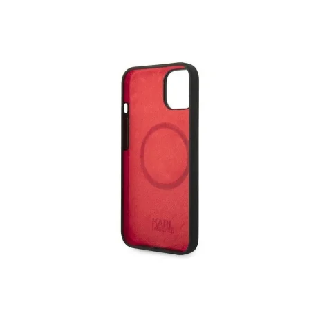 Husa Karl Lagerfeld Liquid Silicone Plaque MagSafe pentru iPhone 15 Pro Max Black