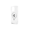 Husa Karl Lagerfeld Ringstand Karl and Choupette MagSafe pentru iPhone 15 Pro Max White