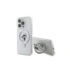 Husa Karl Lagerfeld Ringstand Karl and Choupette MagSafe pentru iPhone 15 Pro Max White