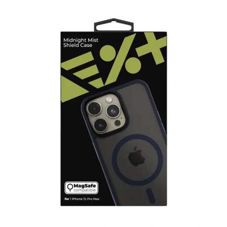 Husa Next One Midnight Mist Shield Case compatibila Magsafe pentru iPhone 15 Pro Max Negru