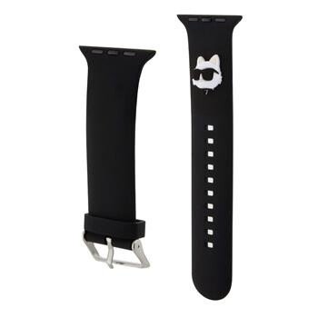 Curea de ceas Karl Lagerfeld Choupette Head NFT pentru Apple Watch 38/40 Black thumb