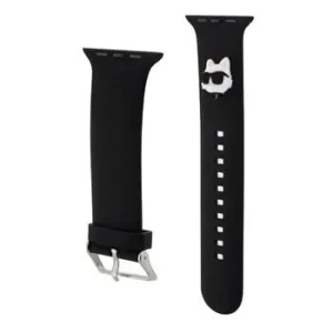 Curea de ceas Karl Lagerfeld Choupette Head NFT pentru Apple Watch 38/40 Black