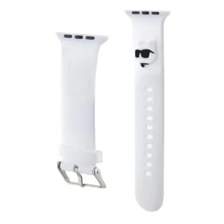 Curea de ceas Karl Lagerfeld Choupette Head NFT pentru Apple Watch 42/44 White