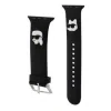 Curea de ceas Karl Lagerfeld Karl and Choupette Head NFT pentru Apple Watch 42/44 Black