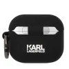 Husa  Karl Lagerfeld 3D Logo NFT Karl and Choupette Silicon pentru  AirPods Pro Black