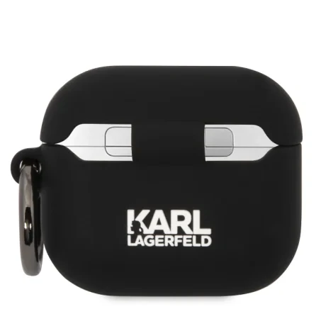 Husa  Karl Lagerfeld 3D Logo NFT Karl and Choupette Silicon pentru  AirPods Pro Black