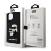 Husa Karl Lagerfeld 3D Rubber Karl and Choupette pentru iPhone 12/12 Pro Black