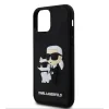 Husa Karl Lagerfeld 3D Rubber Karl and Choupette pentru iPhone 12/12 Pro Black