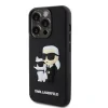 Husa Karl Lagerfeld 3D Rubber Karl and Choupette pentru iPhone 13 Pro Black