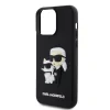 Husa Karl Lagerfeld 3D Rubber Karl and Choupette pentru iPhone 15 Pro Max Black