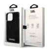 Husa Karl Lagerfeld Rhinestone Plate Metal Logo pentru iPhone 15 Pro Max Black