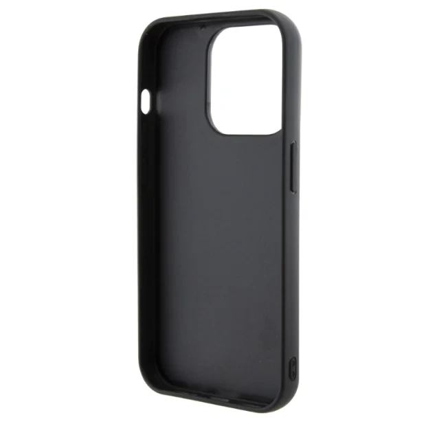 Husa Karl Lagerfeld Saffiano Grip Stand Metal Logo pentru  iPhone 15 Pro Max Black